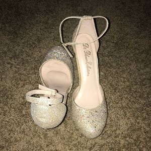 Gold and silver heels